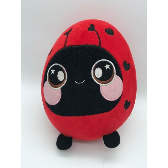 Beverly Hills Teddy Bear Company Other - Squishamals Lainey Ladybug 8” Plush Red Stuffed Animal Toy Hearts Squishy Soft